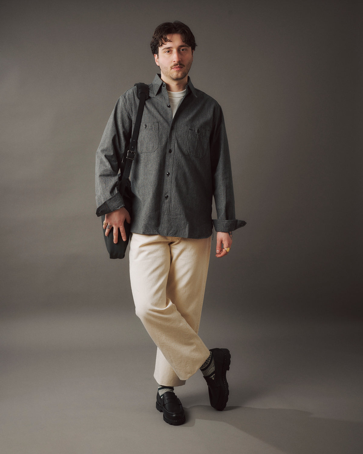 Buzz Rickson's Covert Cloth Work Shirt - Black