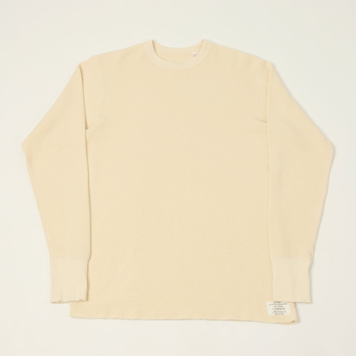 Anatomica Long Sleeve Thermal T-Shirt - Natural