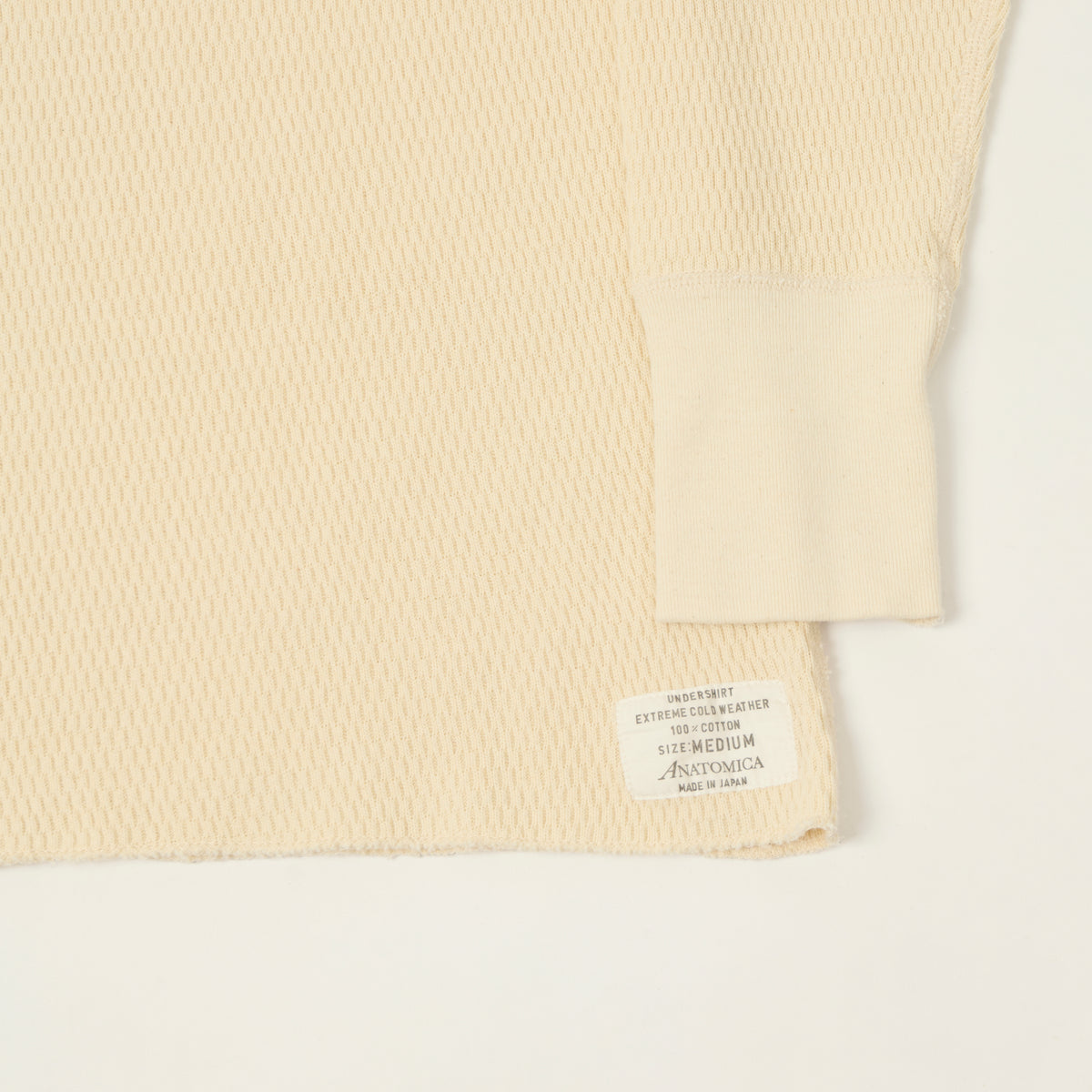 Anatomica Long Sleeve Thermal T-Shirt - Natural
