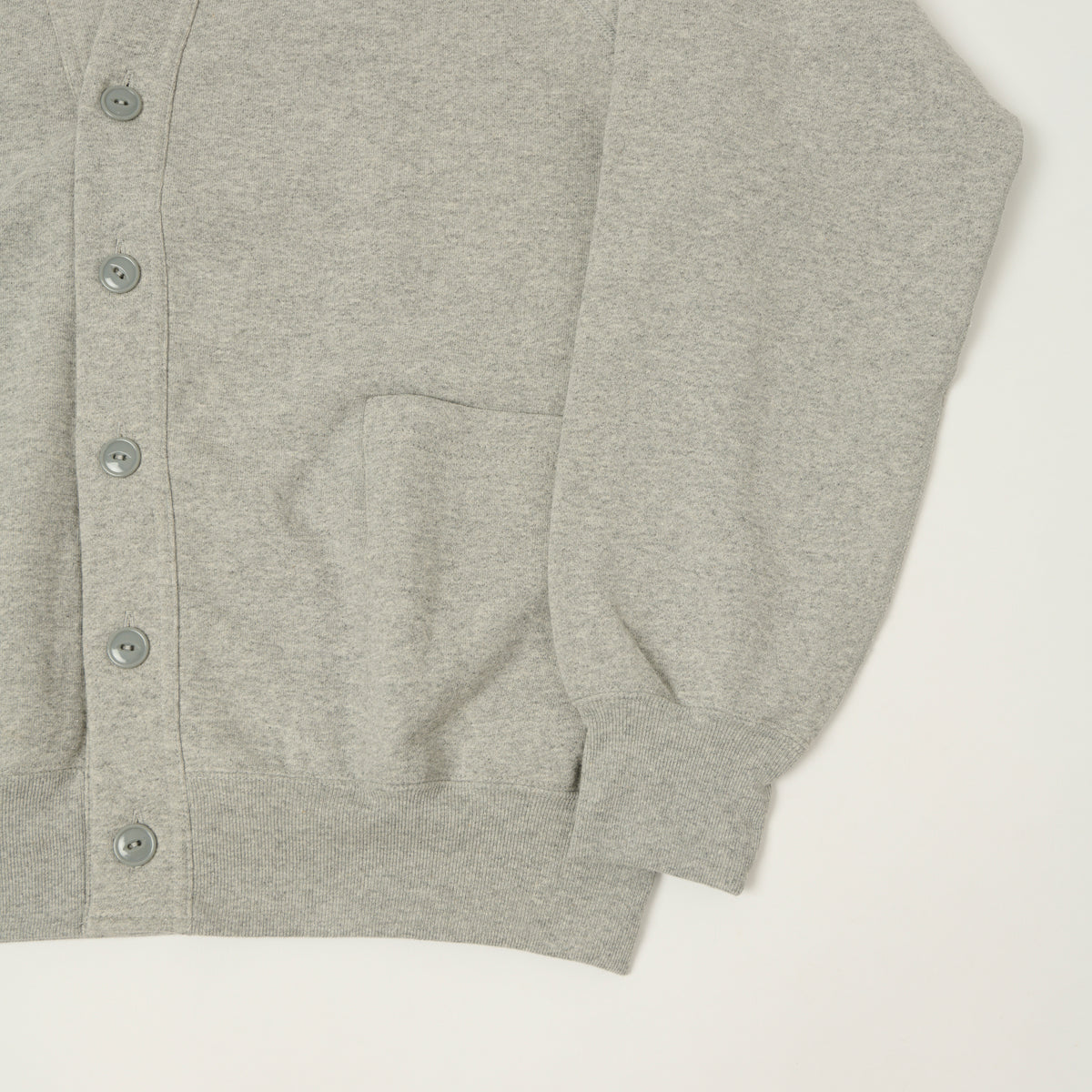 Anatomica Raglan Sleeve Cardigan - Grey