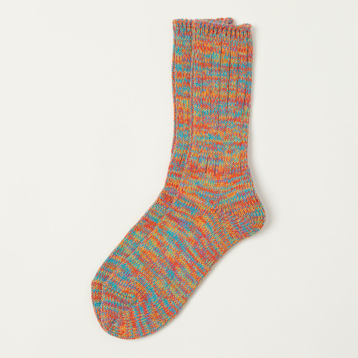 Anonymous Ism 5 Colour Mix Crew Sock - Orange