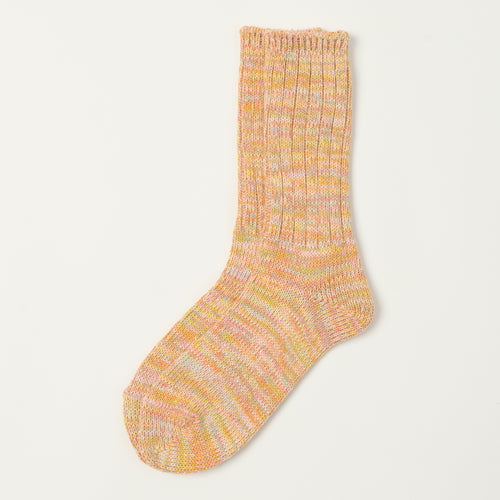 Anonymous Ism 5 Colour Mix Crew Sock - Yellow