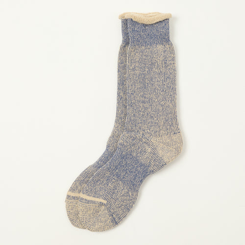 Anonymous Ism Hemp Thick Pile Crew Sock - Navy Melange