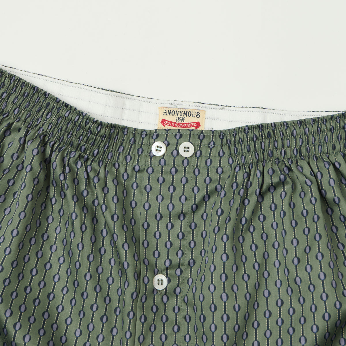 Anonymous Ism - Fine Satin Dots Pattern Boxer - Green