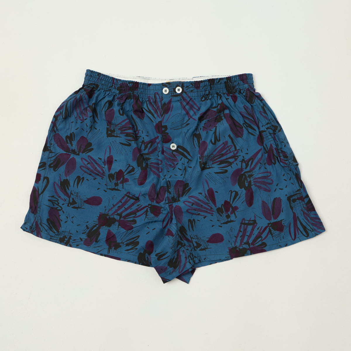 Anonymous Ism Rayon-Ette 'Hand Paint' Pattern Boxer - Blue