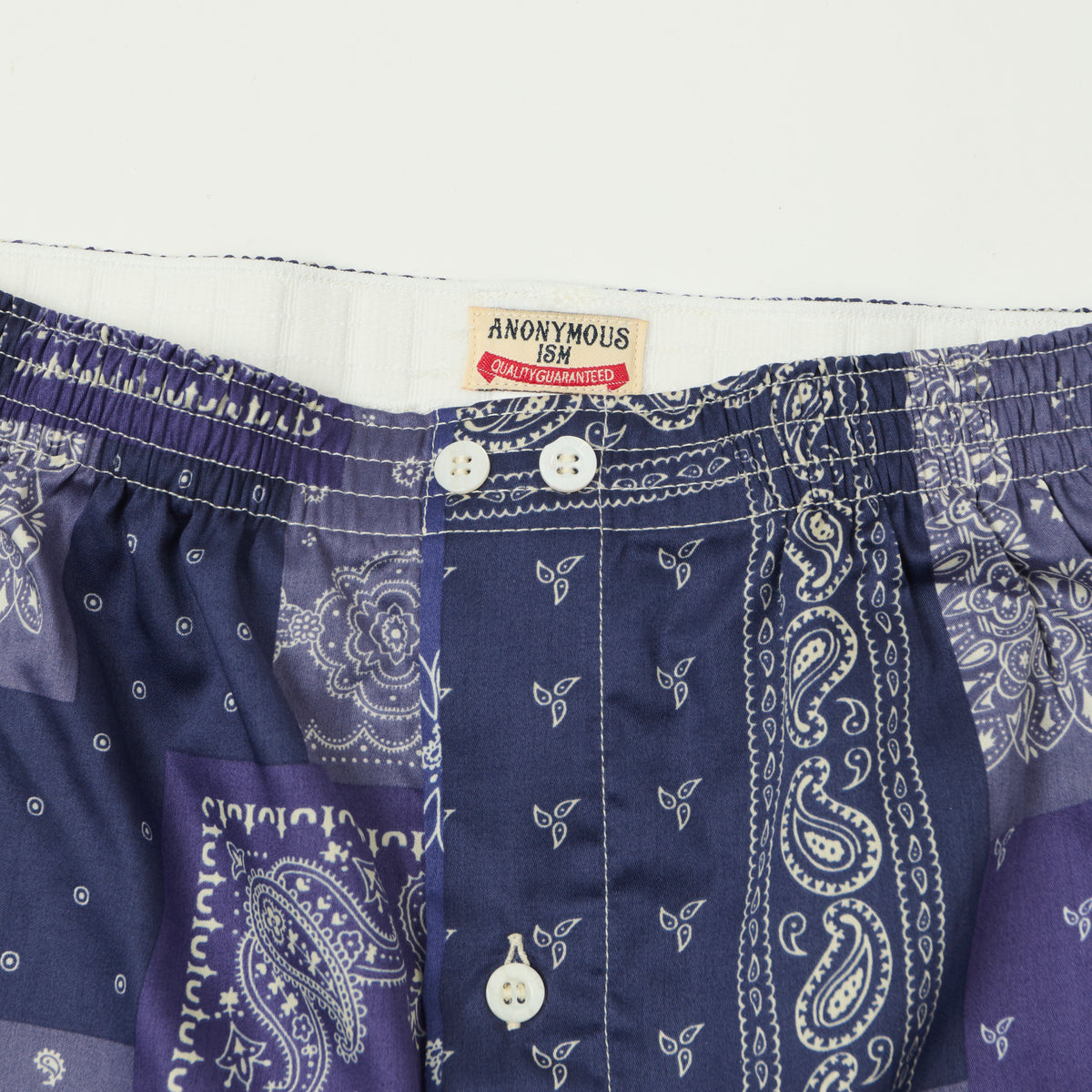 Anonymous Ism Satin Paisley Bandana Boxer - Purple