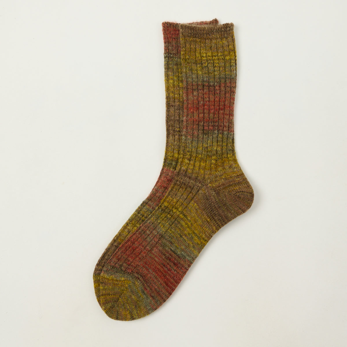 Anonymous Ism Splash Pattern Crew Sock - Mustard