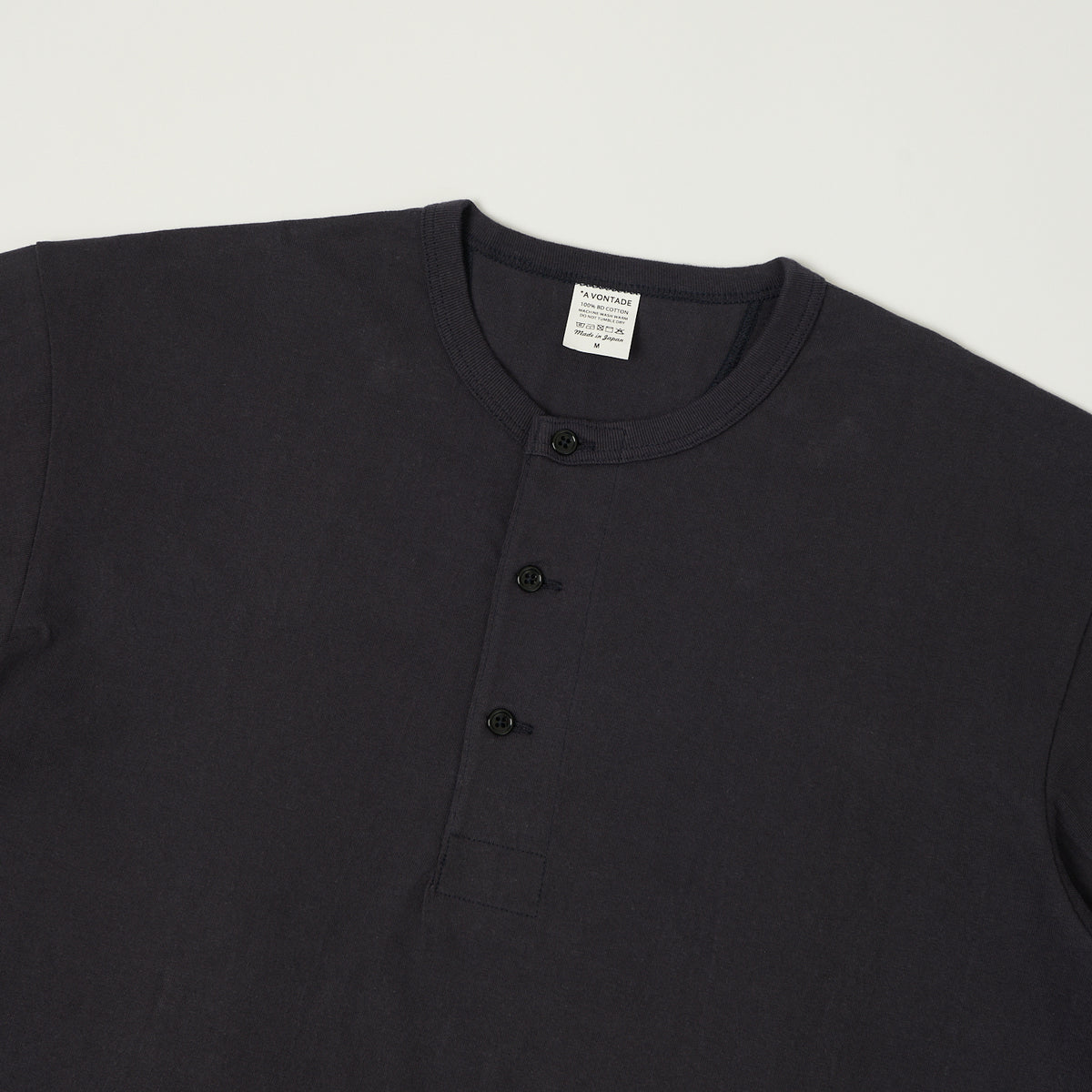 A Vontade Henley T-Shirt - Fade Navy