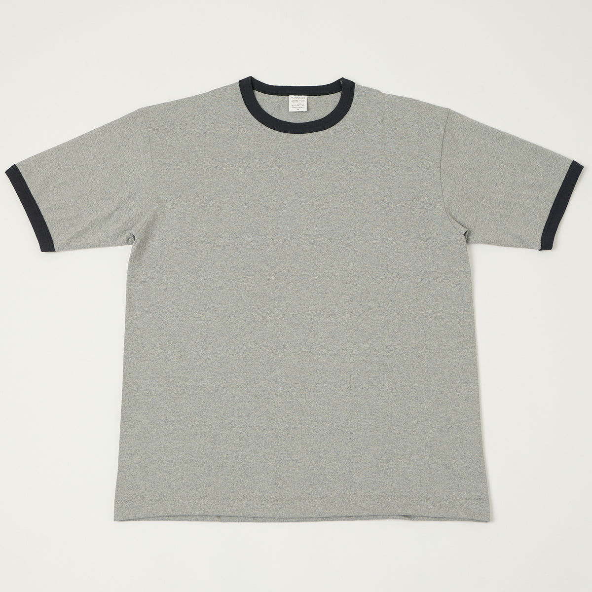 A Vontade Ringer T-Shirt - Grey/Ink