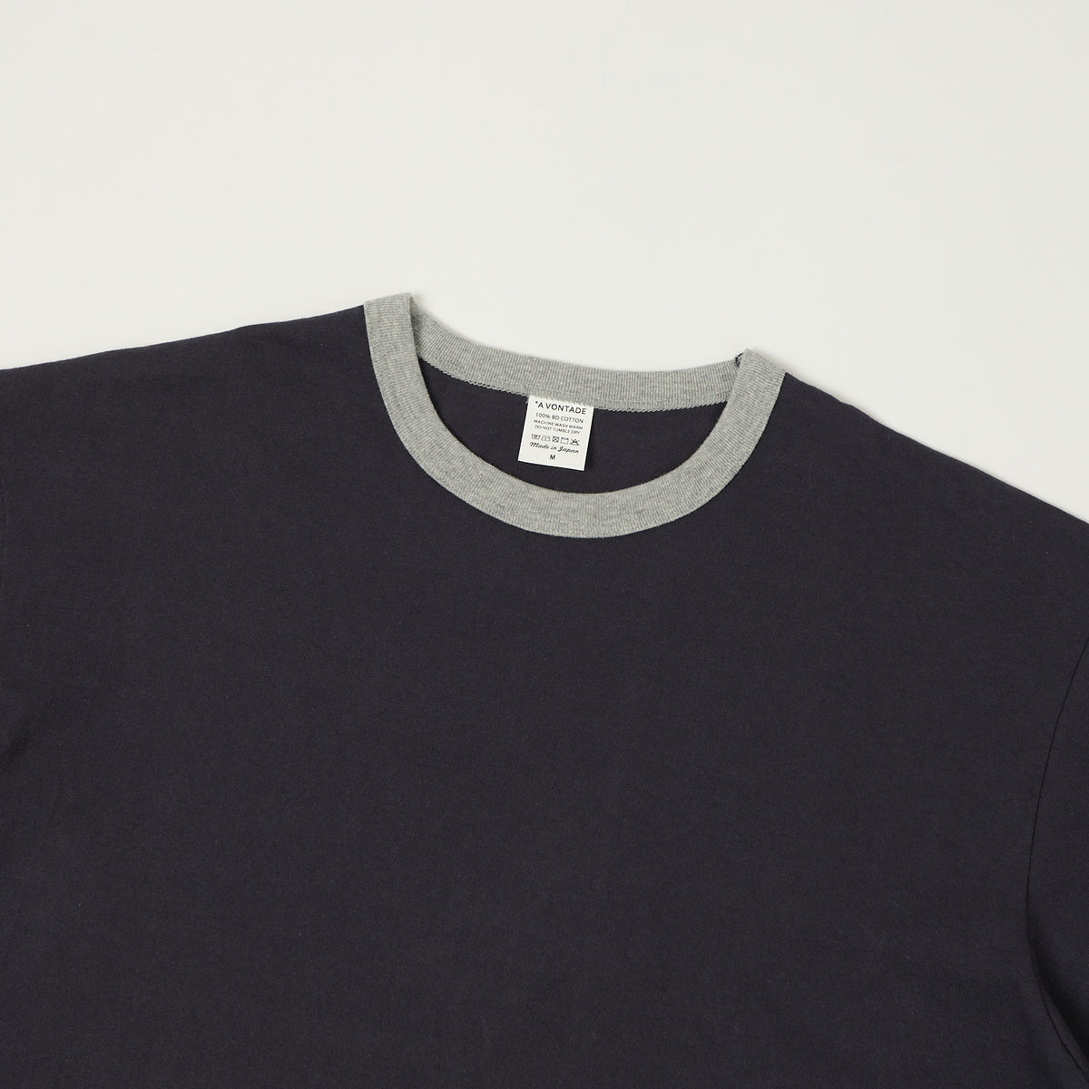 A Vontade Ringer T-Shirt - Fade Navy/Grey