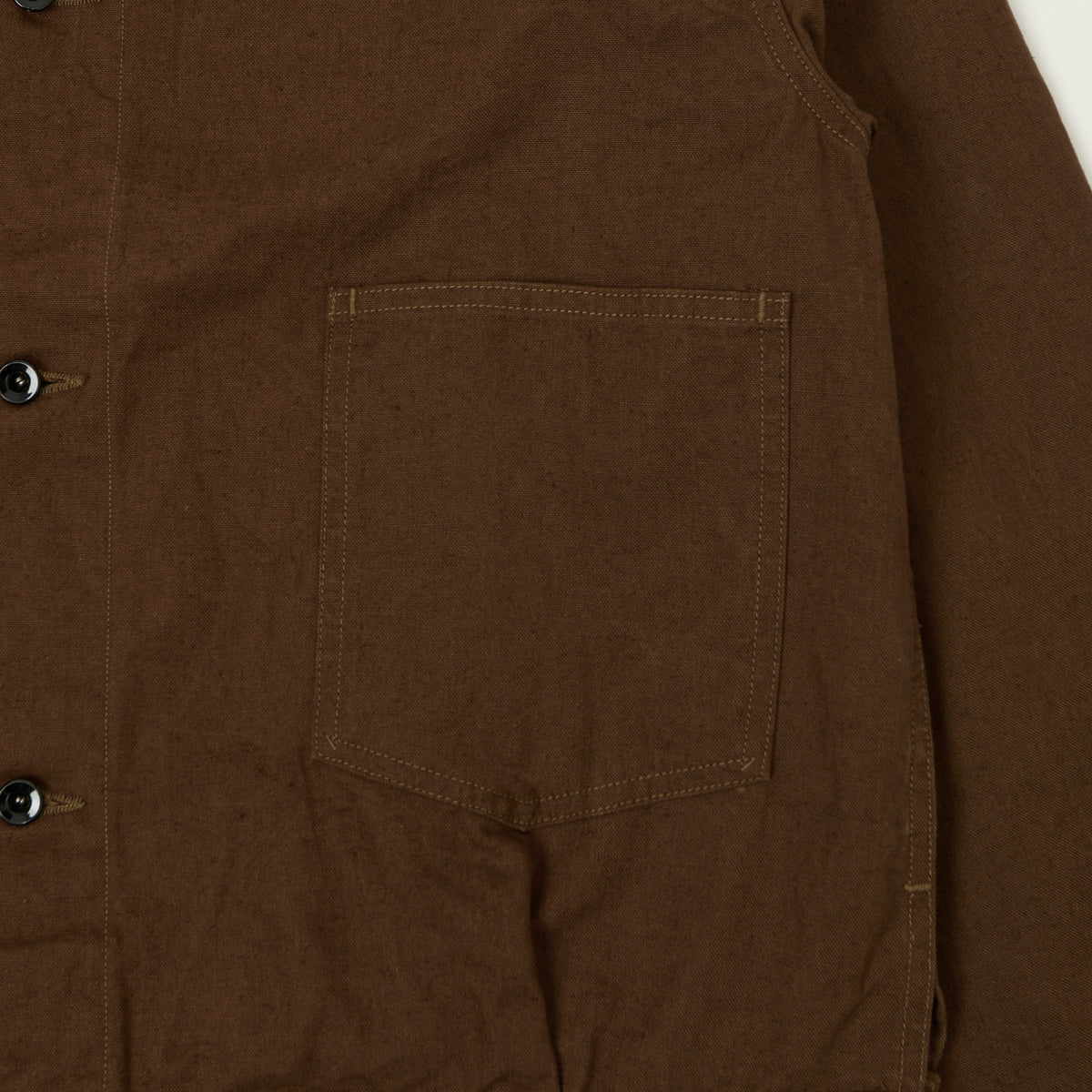 A Vontade Cotton/Hemp Coal Mine Blouse Jacket - Dark Brown