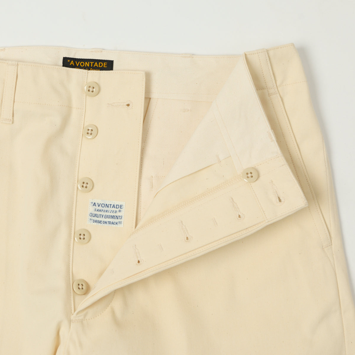 A Vontade Wide Fit Chino Trouser - Natural
