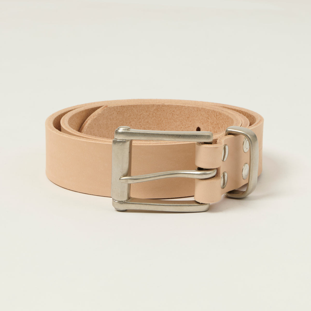 Barnes & Moore Garrison Belt - Natural/Nickel
