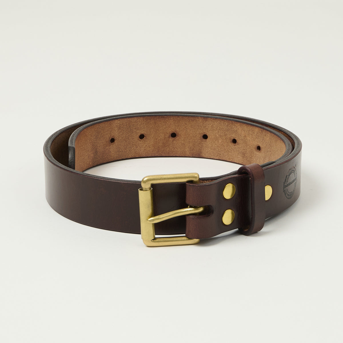 Barnes & Moore Roller Belt - Oxblood/Brass