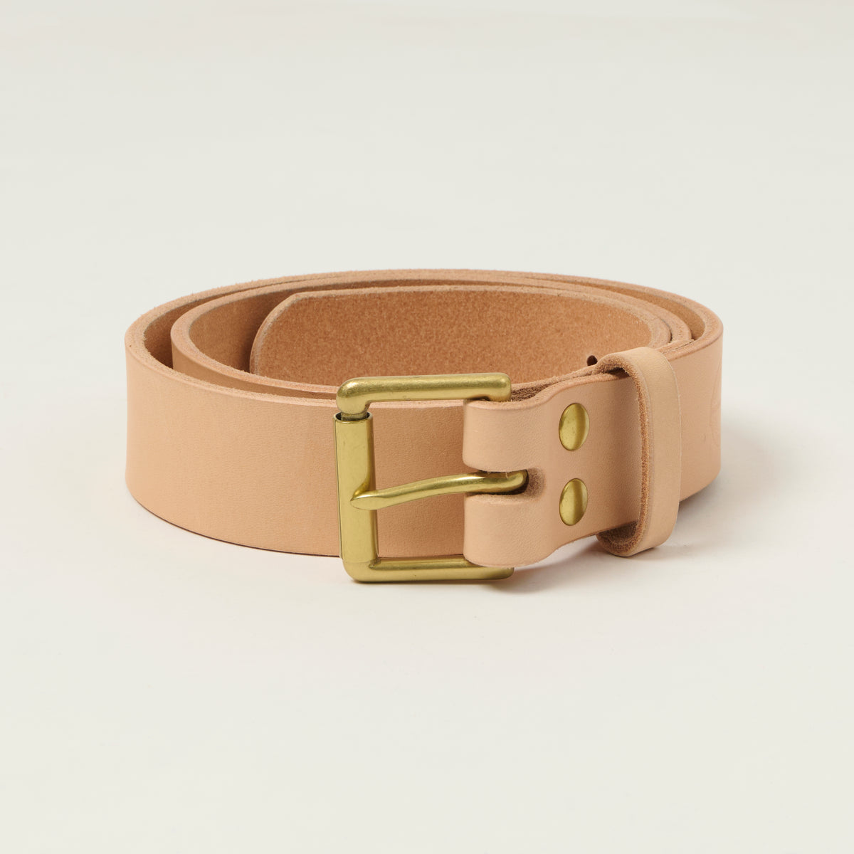 Barnes & Moore Roller Belt - Natural/Brass