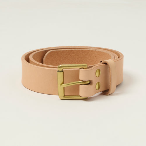 Barnes & Moore Roller Belt - Natural/Brass