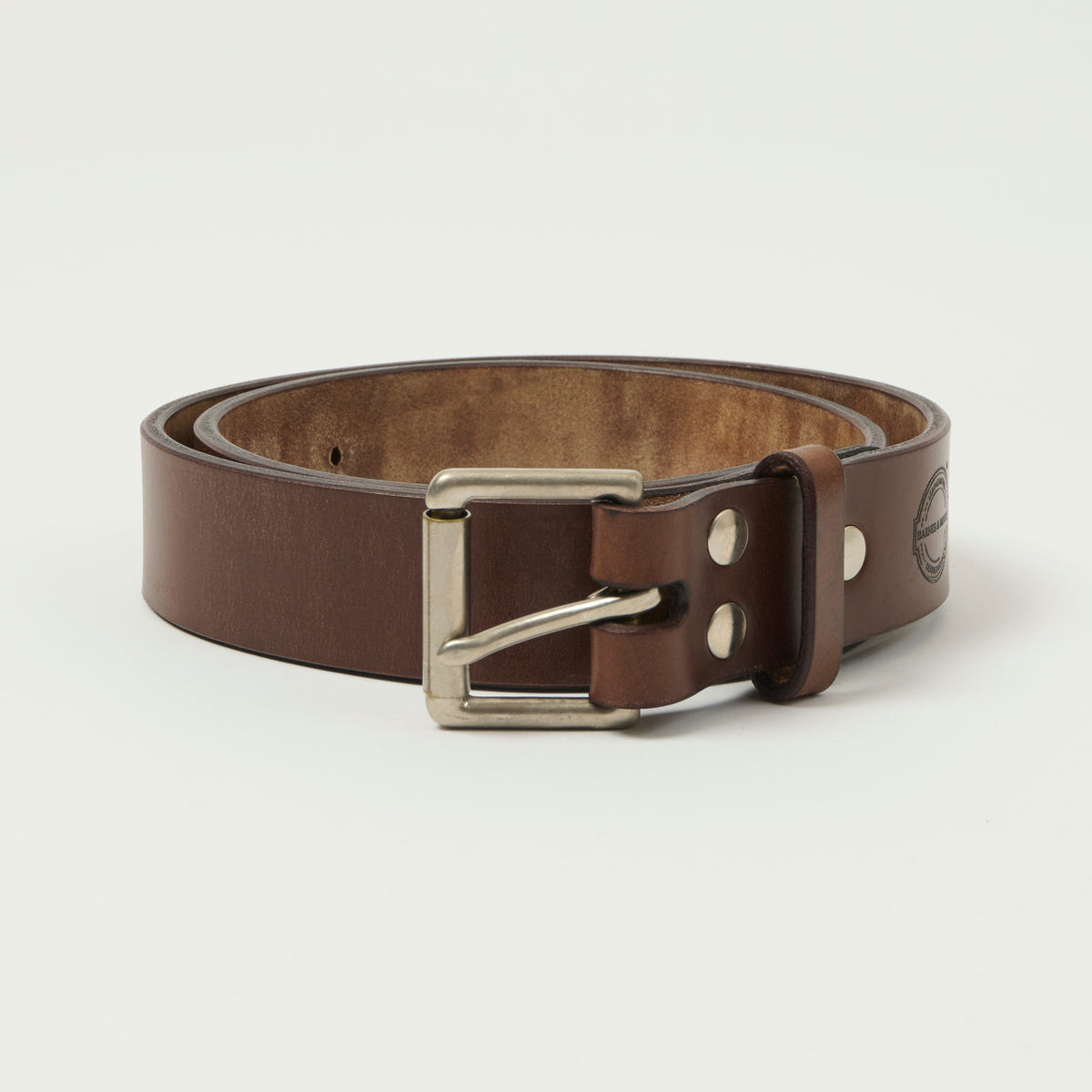 Barnes & Moore Roller Belt - Oak Bark Conker/Nickel