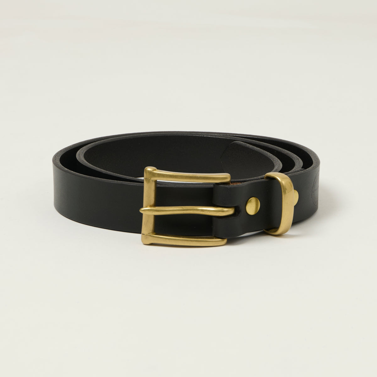 Barnes & Moore Slim Belt - Black/Brass