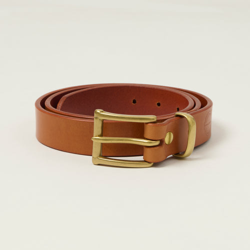 Barnes & Moore Slim Belt - Harness Tan/Brass