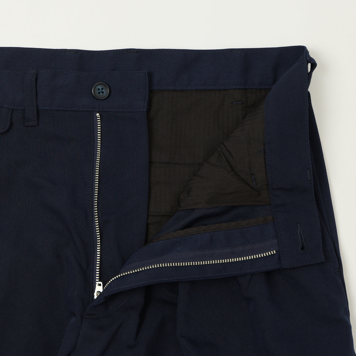 Beams Plus Double Pleat Trousers - Navy