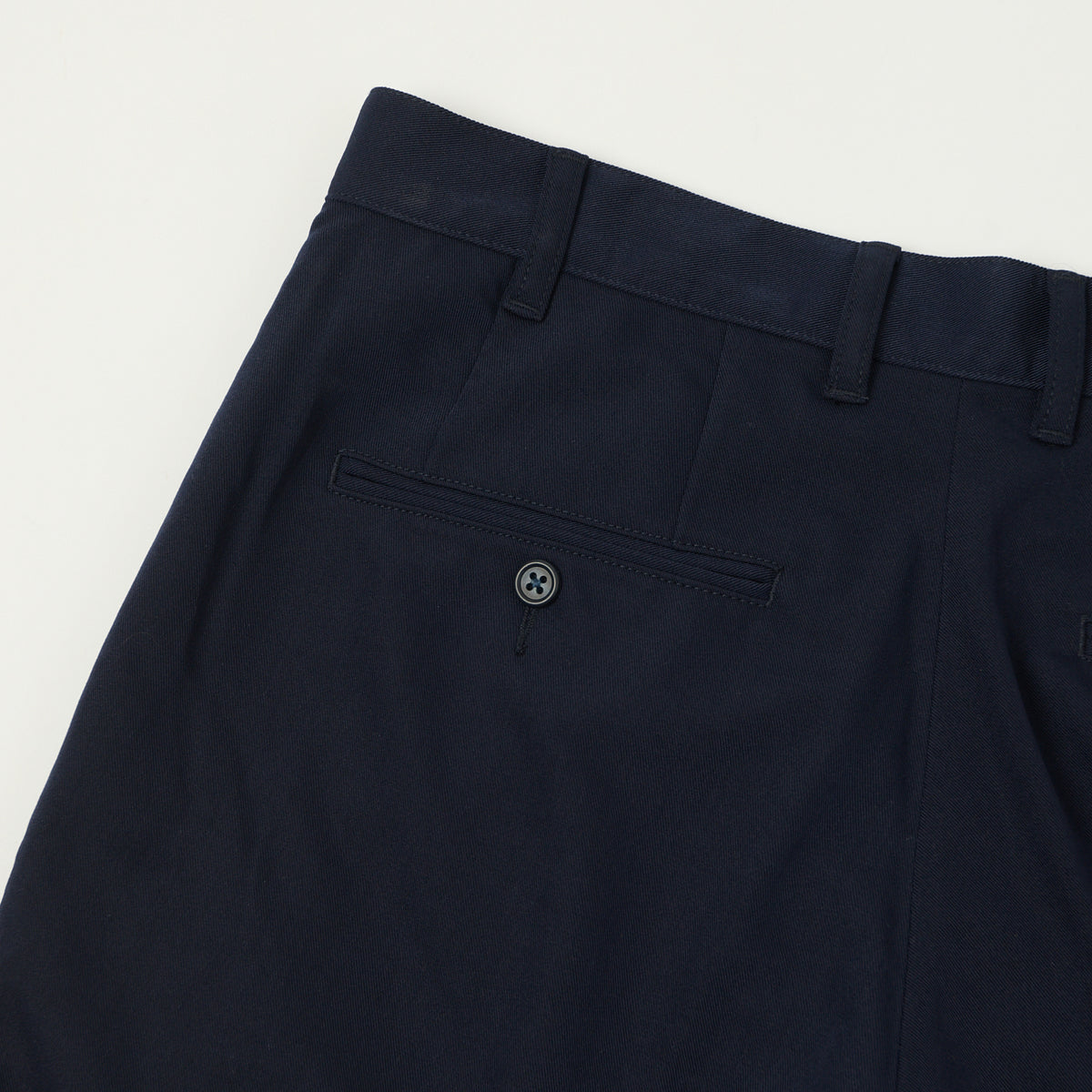 Beams Plus Double Pleat Trousers - Navy