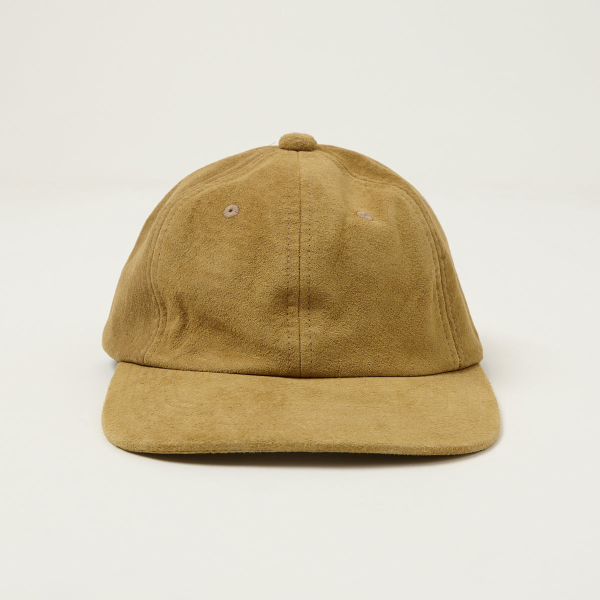 Beams Plus Suede Six Panel Baseball Cap - Camel