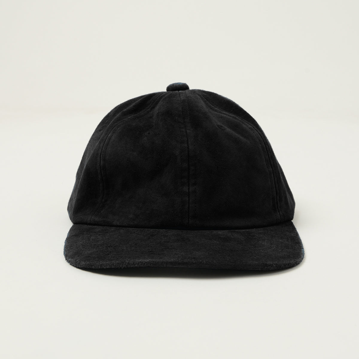 Beams Plus Suede Six Panel Baseball Cap - Black