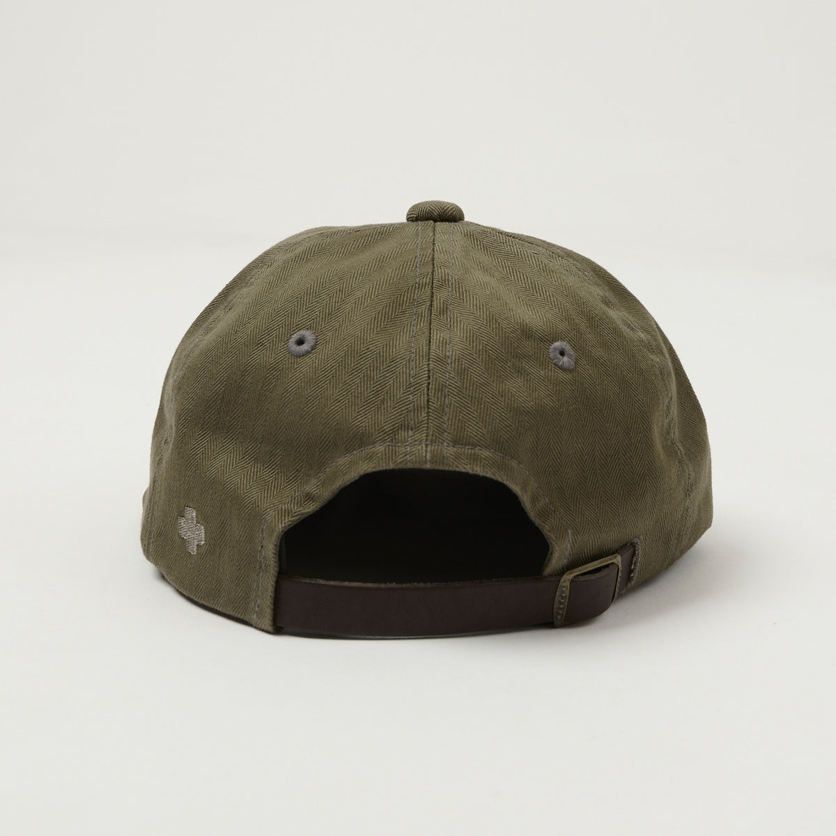 Beams Plus Herringbone Twill Six Panel Baseball Cap - Olive