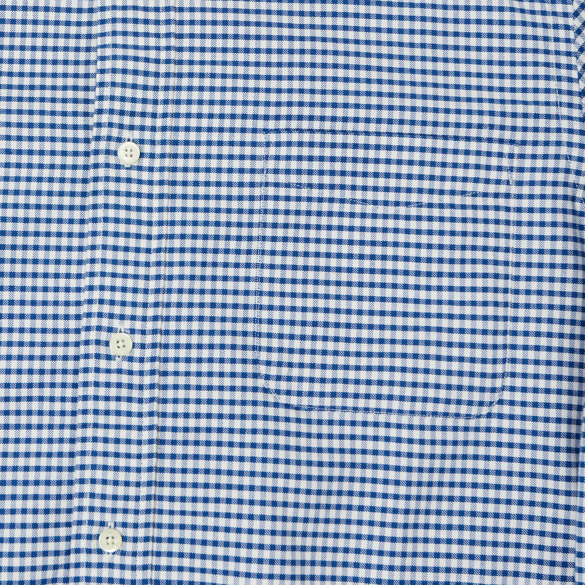 Beams Plus Button Down Gingham Oxford Shirt - Blue