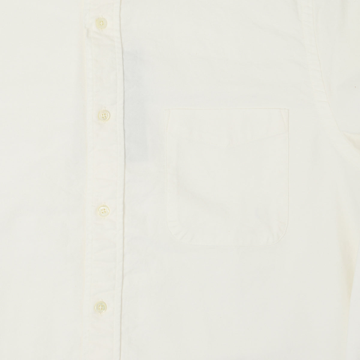 Beams Plus Button Down Oxford Shirt - White