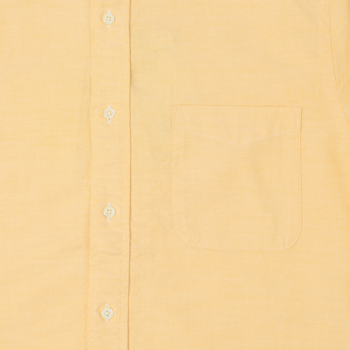 Beams Plus Button Down Oxford Shirt - Yellow