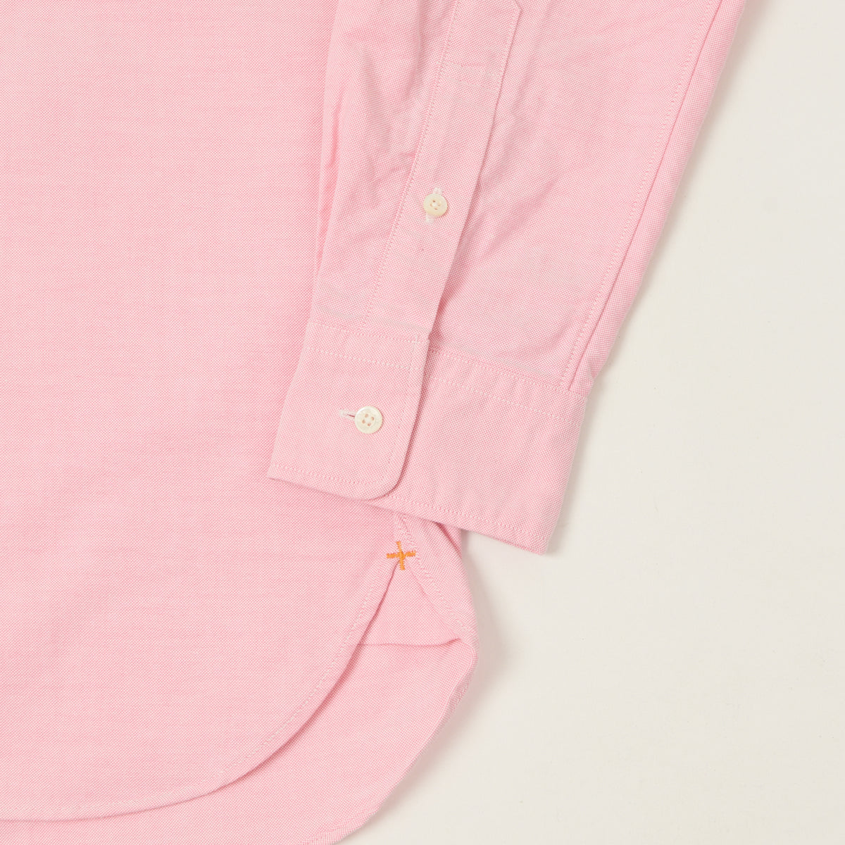 Beams Plus Button Down Oxford Shirt - Pink