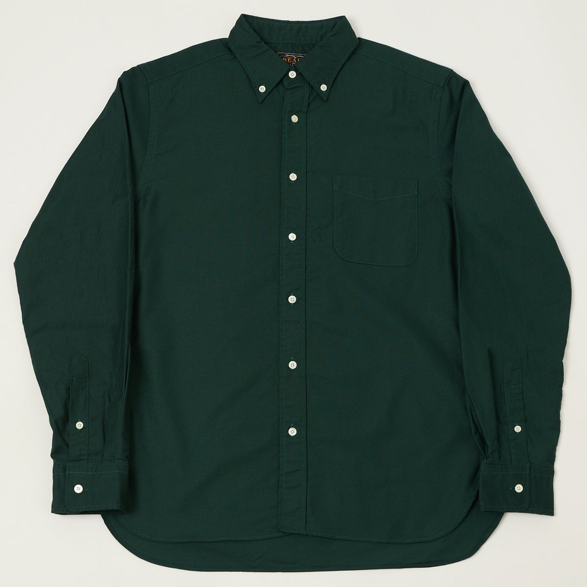 Beams Plus Button Down Oxford Shirt - Green