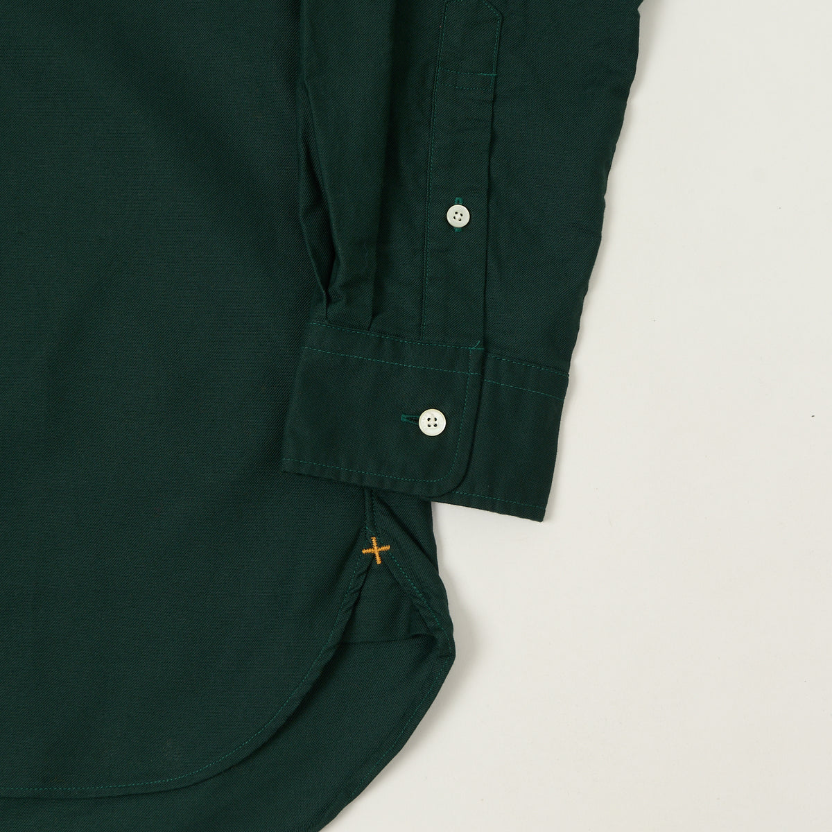 Beams Plus Button Down Oxford Shirt - Green