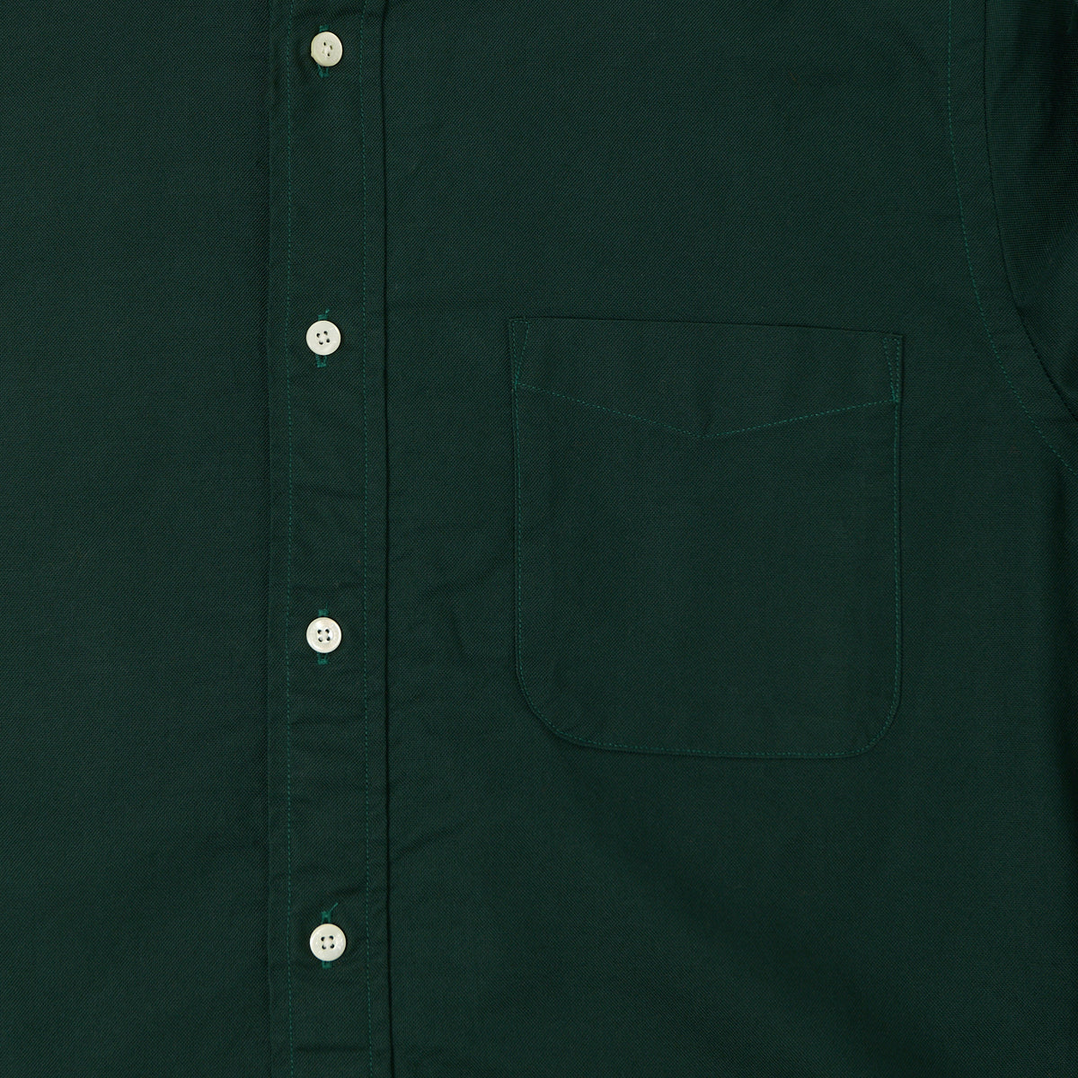 Beams Plus Button Down Oxford Shirt - Green