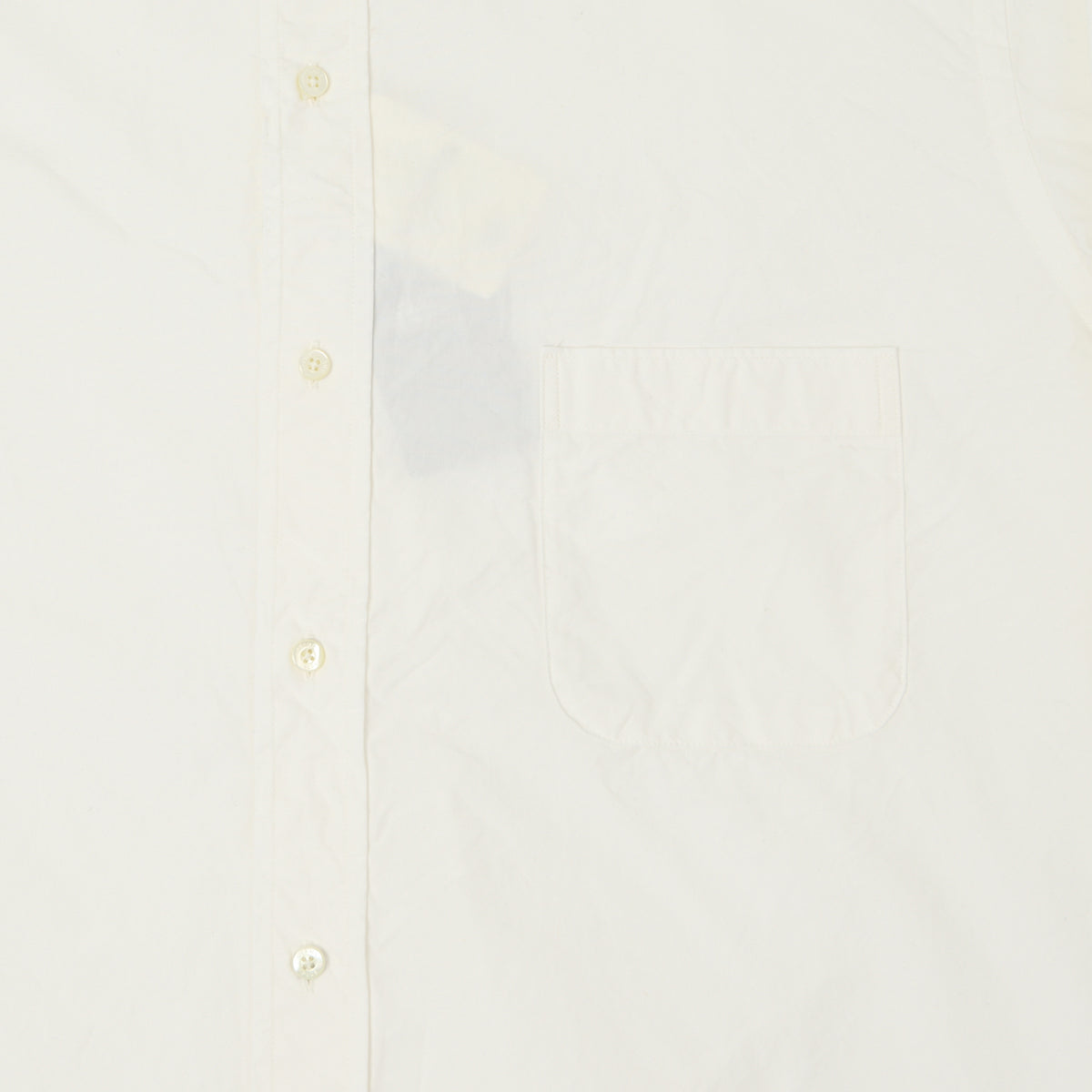 Beams Plus Superfine Band Collar Shirt - White