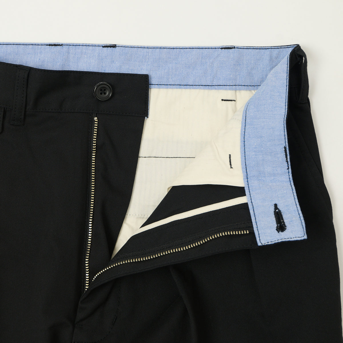 Beams Plus Double Pleat Twill Trousers - Black