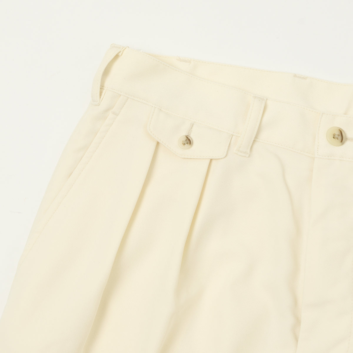 Beams Plus Double Pleat Trousers - Oyster