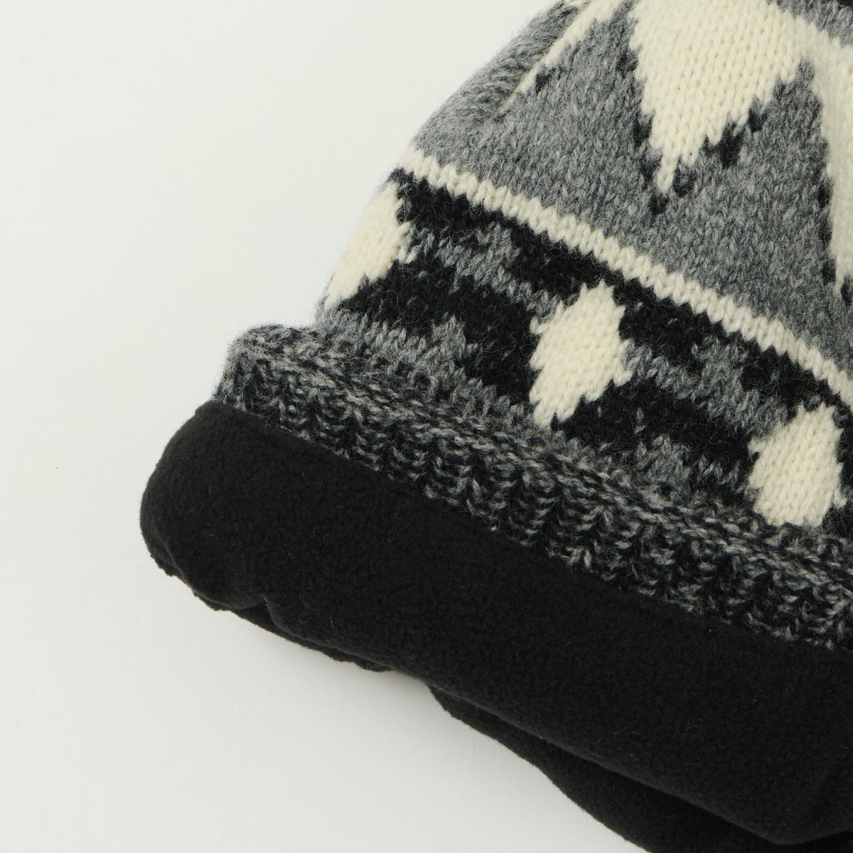 Beams Plus Nordic Bobble Beanie - Grey/Multi