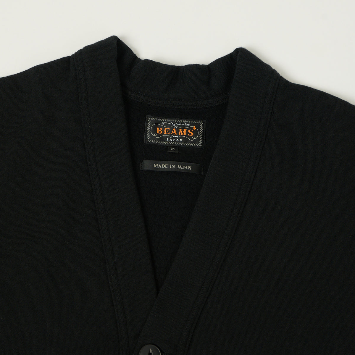 Beams Plus Button Up Sweat Cardigan - Black