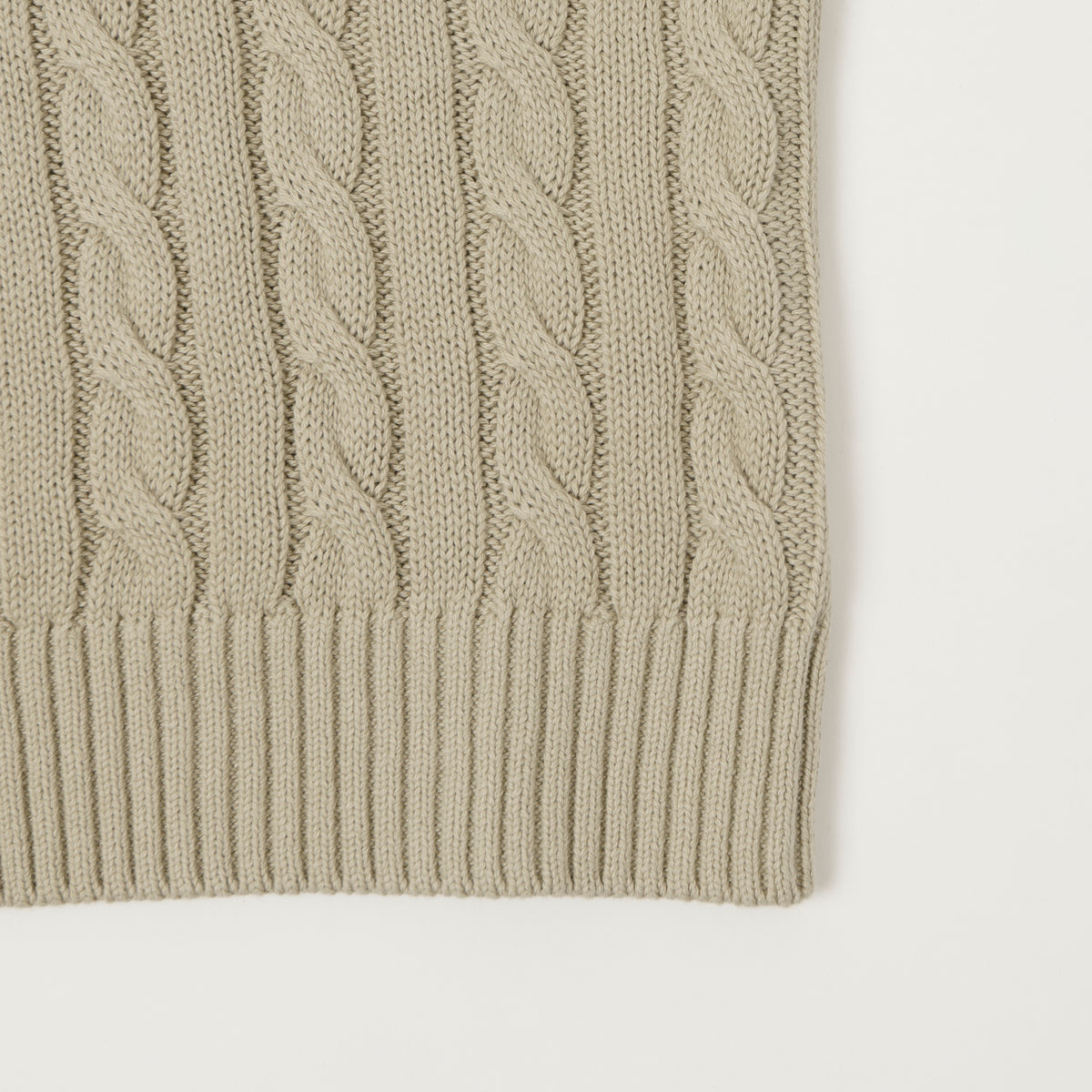 Beams Plus Cable Knit Vest - Grey