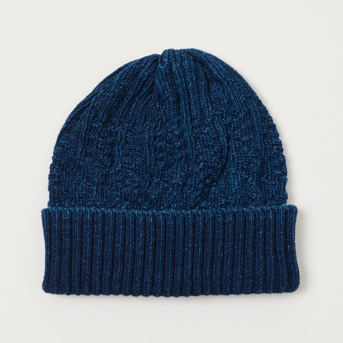 Beams Plus Cable Knit Watch Cap - Dark Indigo
