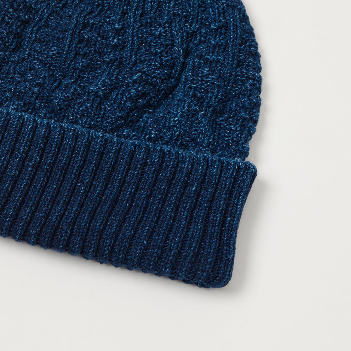 Beams Plus Cable Knit Watch Cap - Dark Indigo