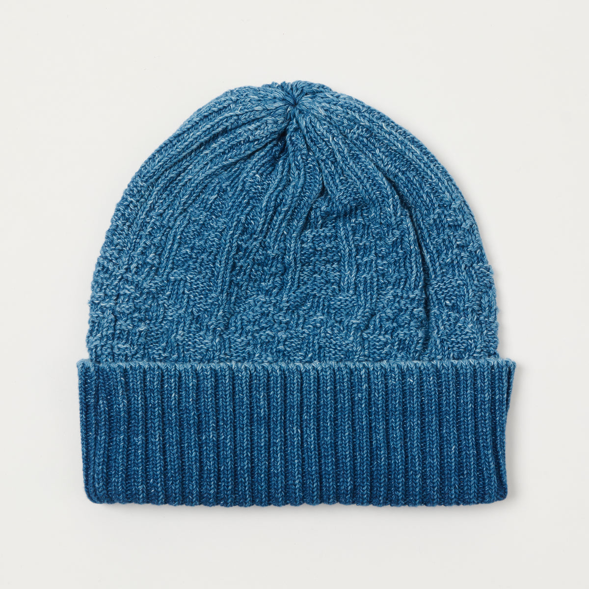 Beams Plus Cable Knit Watch Cap - Light Indigo