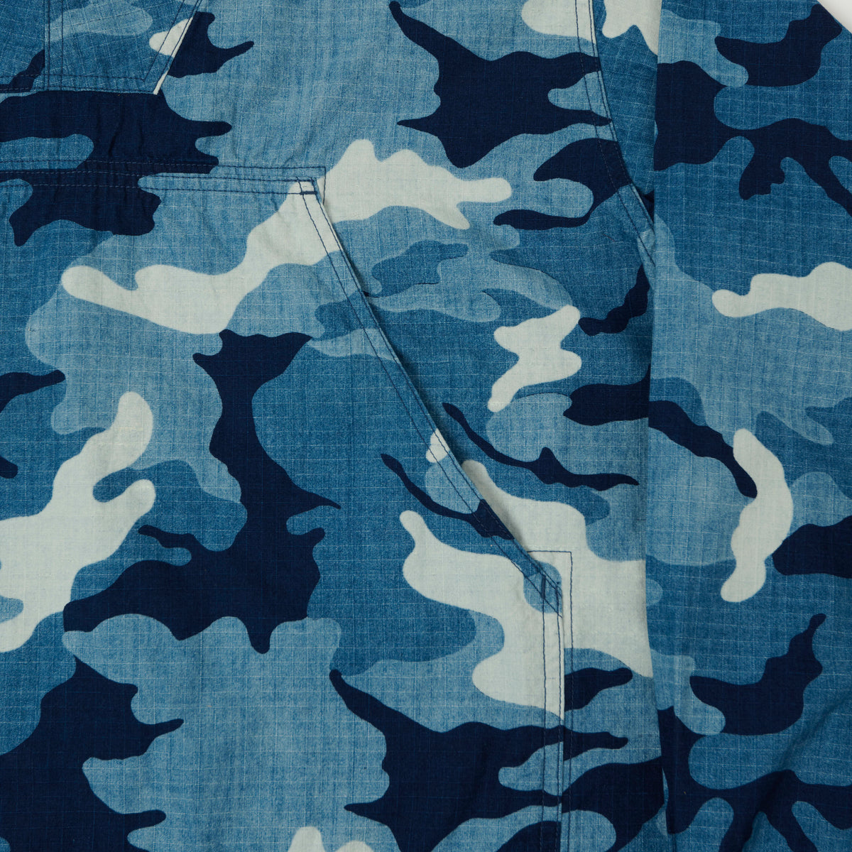 Beams Plus Rip Stop Military Smock - Blue Camo
