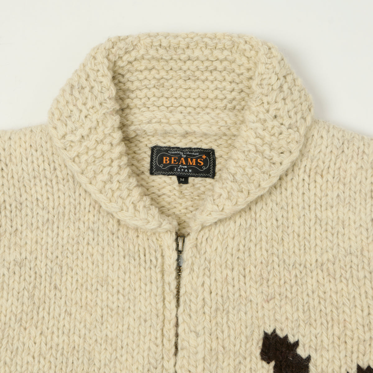 Beams Plus Shawl Collar Duck 'Cowichan' Vest - Beige