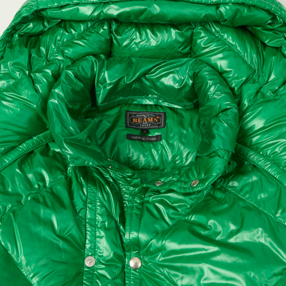 Beams Plus Raglan Sleeve 'Expedition' Down Parka - Green