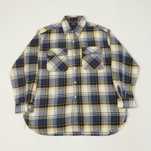 Beams Plus 'Jazz Nep' Plaid Flannel Shirt - Purple