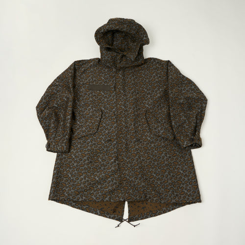 Beams Plus Camo Jacquard Parka - Charcoal