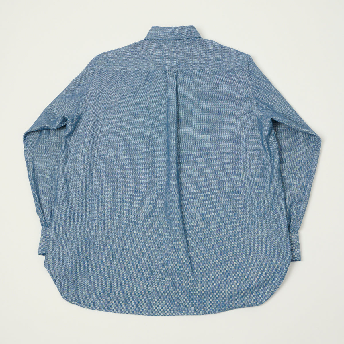 Beams Plus Low Tension Oxford Cloth Button Down Shirt - Light Indigo